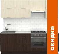 Кухня S-Company Клео крафт 2.3 (файнлайн мокка/файнлайн крем) картинка