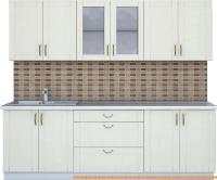 Кухня Интерлиния Мила Крафт 2.4Б (дуб снежный) картинка