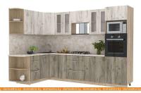 Кухня Интерлиния Мила 1.68x3.0 левая (дуб белый-дуб серый-малага) картинка