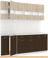 Кухня Кортекс-мебель Корнелия Экстра 2.0м (дуб сонома/венге/марсель) картинка