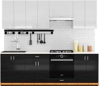 Кухня Сивирин-Компани Клео глосс 2.4 (черный глянец\белый глянец) картинка