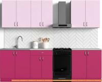 Кухня S-Company Клео колор 2.2 (малиновый/лаванда) картинка