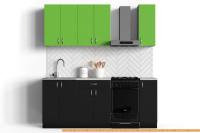 Кухня S-Company Клео колор 1.5 (черный/зеленый) картинка