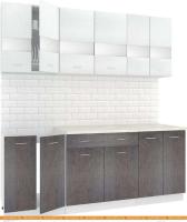 Кухня Кортекс-мебель Корнелия Экстра 2.0м (белый/береза/мадрид) картинка