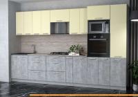 Кухня Интерлиния Мила Лайт 3.6 ВТ (ваниль/бетон/травертин) картинка