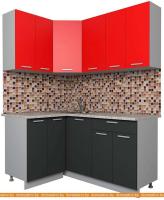 Кухня Интерлиния Мила Лайт 1.2x1.6 (красный-антрацит-кастилло темный) картинка