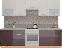 Кухня ВерсоМебель ЭкоЛайт-6 2.9 (белый/сливовый) картинка