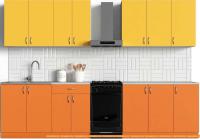 Кухня S-Company Клео колор 2.6 (оранжевый/желтый) картинка