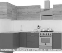 Кухня Интермебель Микс Топ-24 1.9x1.52м лев (дуб крафт зол-графит сер-ателье св.) картинка