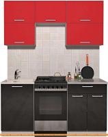 Кухня Интерлиния Мила Gloss 50-17 (красный/черный глянец) картинка