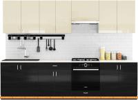 Кухня Сивирин-Компани Клео глосс 2.9 (черный глянец\ваниль глянец) картинка