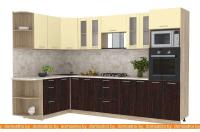 Кухня Интерлиния Мила 1.68x3.0 левая (ваниль-дуб венге-малага) картинка