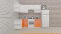 Кухня ВерсоМебель ЭкоЛайт-5 1.2x2.1 левая (белый/манго) картинка