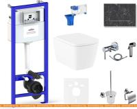 Унитаз Lavinia Boho Relfix Aveo Rimless 10 в 1 75110718 (greek black иск. камень) картинка