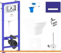 Унитаз Lavinia Boho Relfix Bristol Rimless 9 в 1 75110377 (фиолетовый стекло) картинка