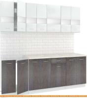 Кухня Кортекс-мебель Корнелия Экстра 2.1м (белый/береза/мадрид) картинка