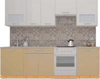 Кухня ВерсоМебель ЭкоЛайт-6 2.6 (белый/капучино) картинка