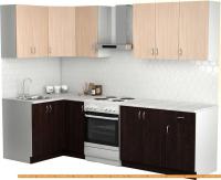 Кухня S-Company Клео лайт 1.2x2.1 левая (венге/дуб молочный) картинка