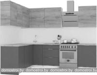 Кухня Интермебель Микс Топ-29 2.1x1.72м лев (дуб крафт зол-графит сер-ателье св.) картинка