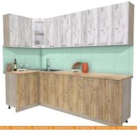 Кухня Интерлиния Мила 12x27 (дуб белый-дуб золотой-дуб бунратти) картинка