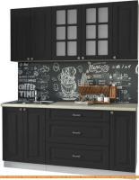 Кухня Интерлиния Мила Деко 1.7Б (пепел/опал светлый) картинка