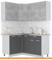 Кухня Интерлиния Мила Лайт 1.2x1.5 (бетон-антрацит/травертин) картинка