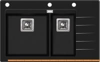 Кухонная мойка Aquasanita Delicia Plus GQD150 (black metallic 601 B) картинка
