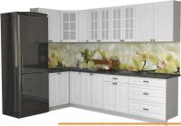 Кухня Интерлиния Мила Деко 1.2x2.9 (белый/кастилло темный) картинка