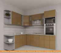 Кухня Интерлиния Мила Gloss 1.88x2.4 левая (капучино) картинка