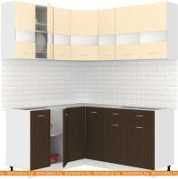 Кухня Кортекс-мебель Корнелия Экстра 1.5x1.7 без столешницы (венге светлый/венге) картинка