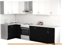 Кухня S-Company Клео лайт 1.2x2.5 левая (черный/белый) картинка