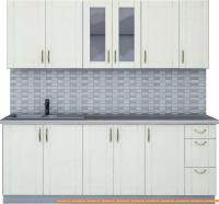 Кухня Интерлиния Мила Крафт 2.1 (дуб снежный) картинка