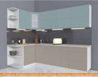 Кухня Интерлиния Мила Матте 1.5x2.6 А левая (океан/луна/травертин серый) картинка