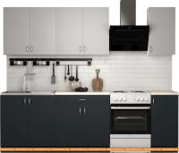 Кухня S-Company Клео лайт 2.0 (антрацит/стальной серый) картинка