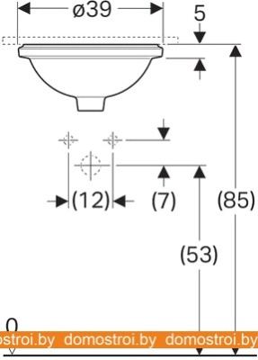 Умывальник Geberit VariForm 500.745.01.2 фотография