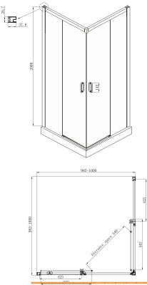 Душевой уголок Ambassador Set 11011105-ST7 фотография