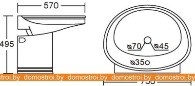 Умывальник CeramaLux 4290 фотография