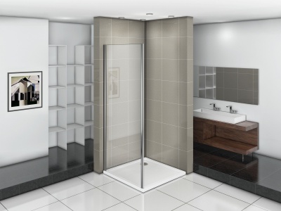 Боковая часть GoodDooor INFINITY SP-70-C-CH 70x185 прозрачные стекла фотография