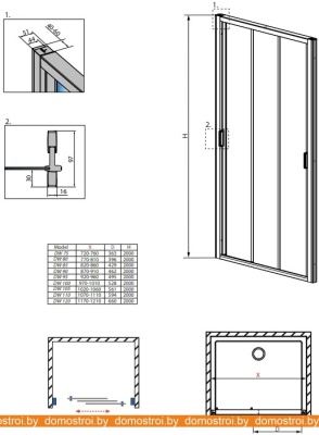 Душевая дверь Radaway Evo DW 105 фотография