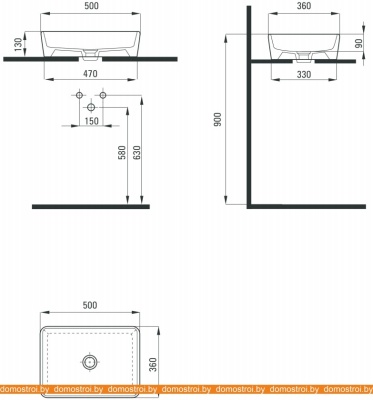 Умывальник Deante Hiacynt CDH 6U5S фотография