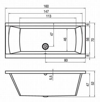 Акриловая ванна Riho Julia 160x70 фотография