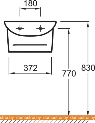 Умывальник Jacob Delafon Presqu'ile E1337 45x33.5 фотография
