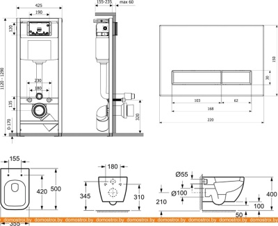 Унитаз Lavinia Boho Relfix One 7 в 1 75110059 (черный/темное дерево стекло) фотография