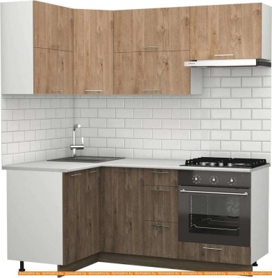 Кухня S-Company Клео крафт 1.2x1.9 левая (дуб харбор эспрессо/дуб харбор зол.) фотография