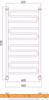 Полотенцесушитель Сунержа Элегия 1200x600 фотография