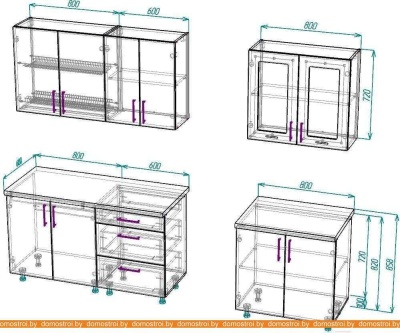 Кухня ВерсоМебель ВерсоЛайн 7-2.2 (белый 001/лайм 003) фотография