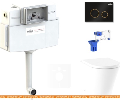 Унитаз Lavinia Boho Relfix Biore 5 в 1 87551046 (черный/золотистый пластик) фотография