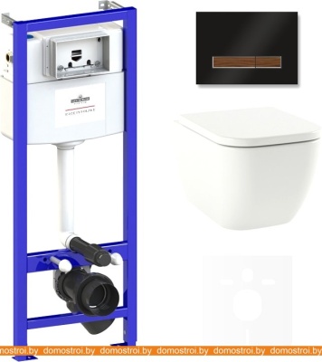 Унитаз Lavinia Boho Relfix One 6 в 1 75110042 (черный/темное дерево стекло) фотография