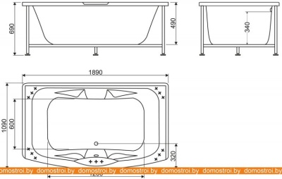 Ванны BelBagno BB105 189х109 фотография