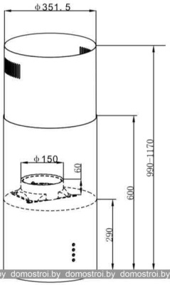 Вытяжка MAUNFELD Lee Light 35 (черный) фотография
